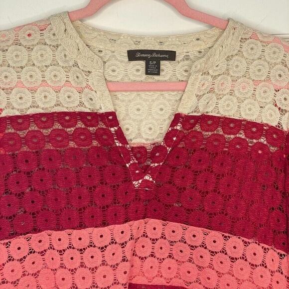 Tommy Bahama Women's Size S Crochet Lace Top Stretch Pullover Coverup - Picture 2 of 10